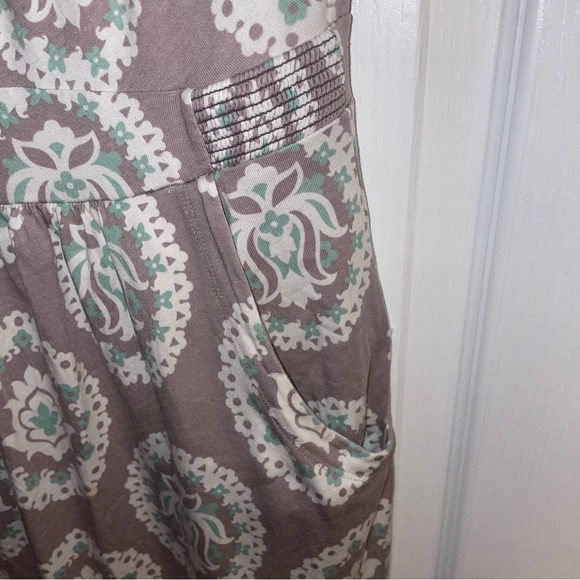 Boden Womens Dress 4p Mauve Margot Jersey Floral Cap Sleeve Pockets - Picture 4 of 4